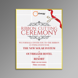 Ribbon Cutting Ceremony Invitation for Solar Company | Diseño de Flyer por SAI DESIGNS