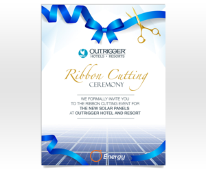 Ribbon Cutting Ceremony Invitation for Solar Company | Diseño de Flyer por Luniere Designs