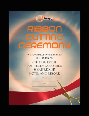 Ribbon Cutting Ceremony Invitation for Solar Company | Diseño de Flyer por Fine Graphics House