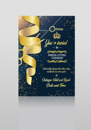 Ribbon Cutting Ceremony Invitation for Solar Company | Flyer Design by Adnan.design