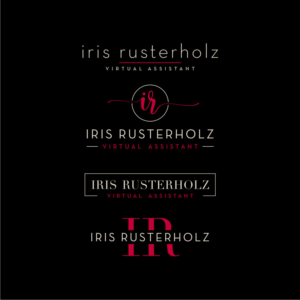 Iris Rusterholz - Virtual Assistant - and optionally my initials IR | Logo Design by Atvento Graphics