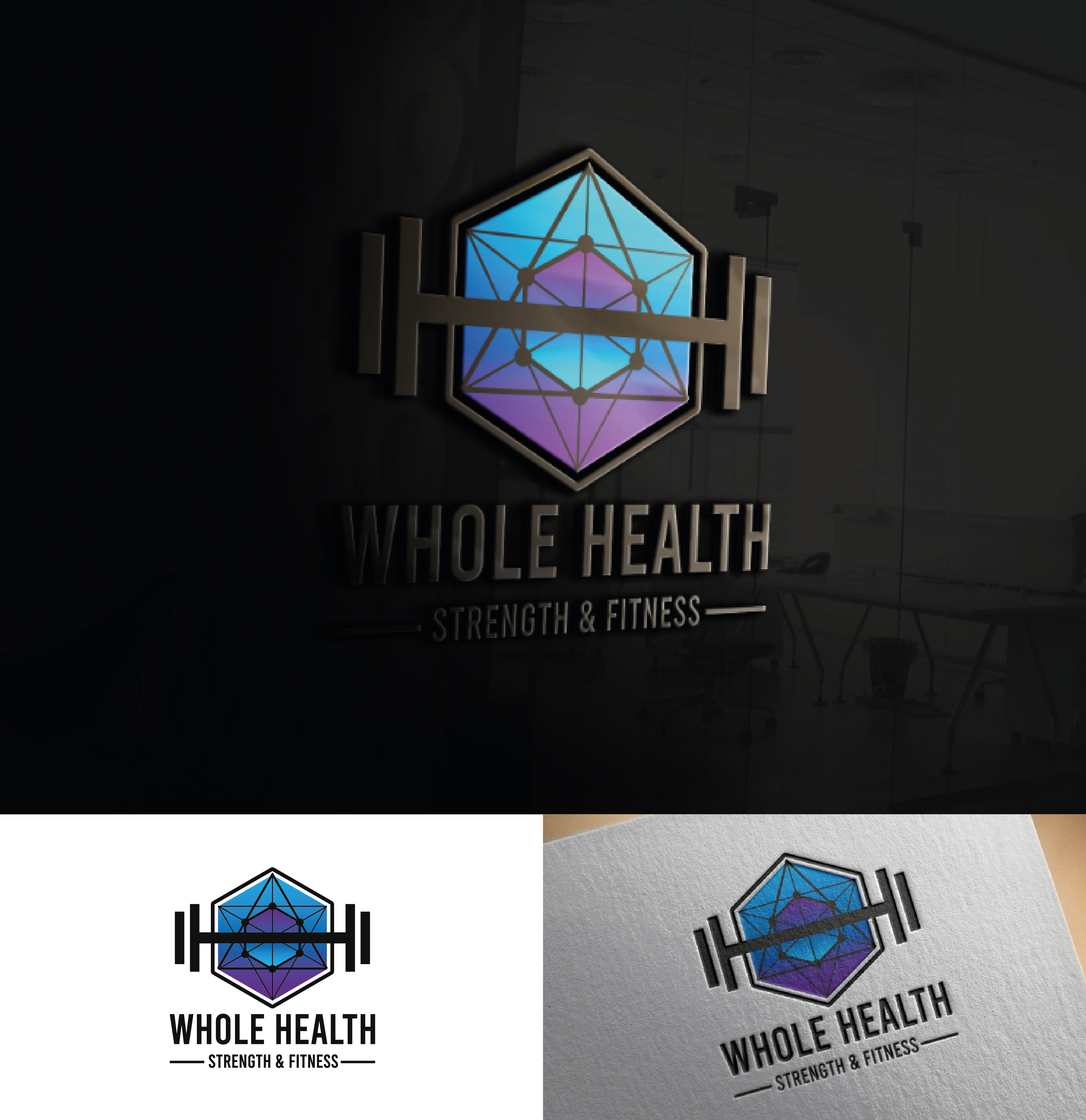 Logo Design by Anton for Whole Health;Strength & Fitness | Design #23410781