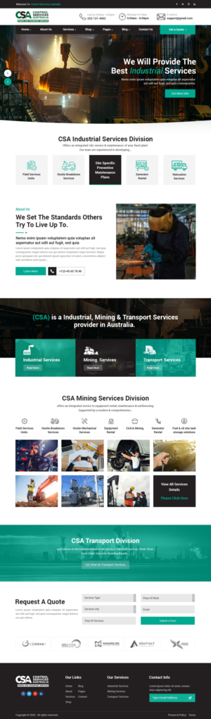 Control Services Australia Website | Web Design by nzdesigners