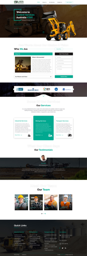 Control Services Australia Website | Diseño Web por ArtBeat Technology