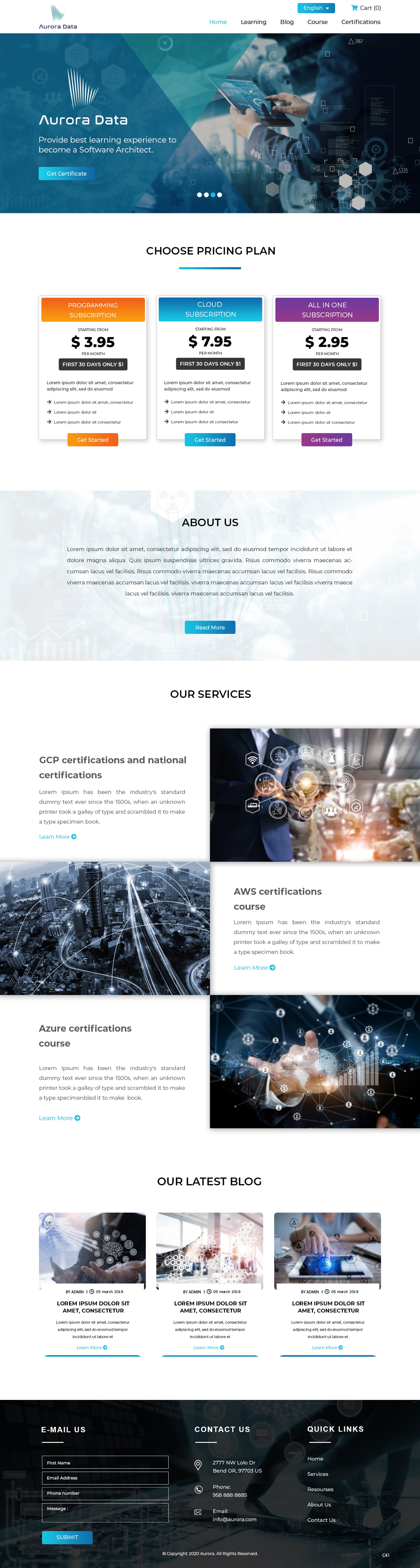 Web-Design von pb für Aurora Data LLC | Design #23425173