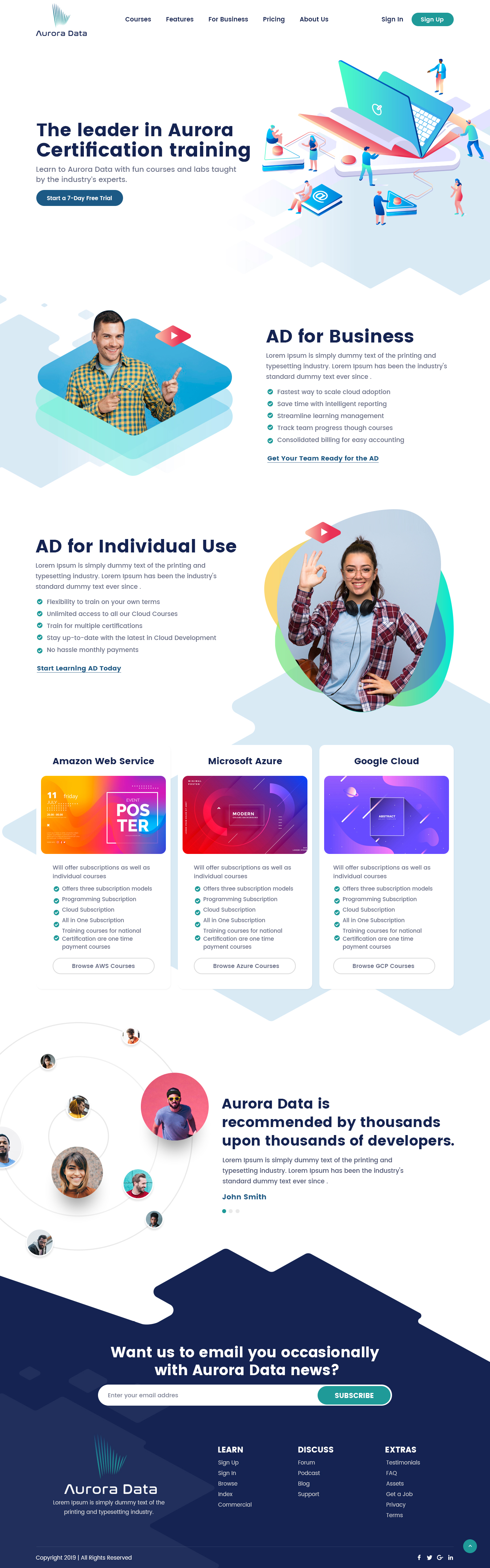 Web-Design von NZ Creatives für Aurora Data LLC | Design #23413874