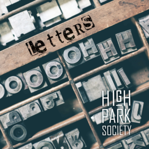 High Park Society Letters EP Design Cover | CD Cover Design by Estratosphera
