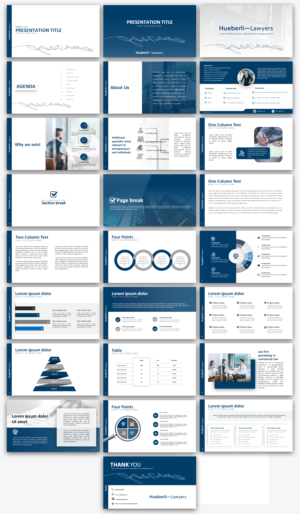 Design de PowerPoint par IndreDesign pour Hueberli Lawyers AG | Design : #23407641