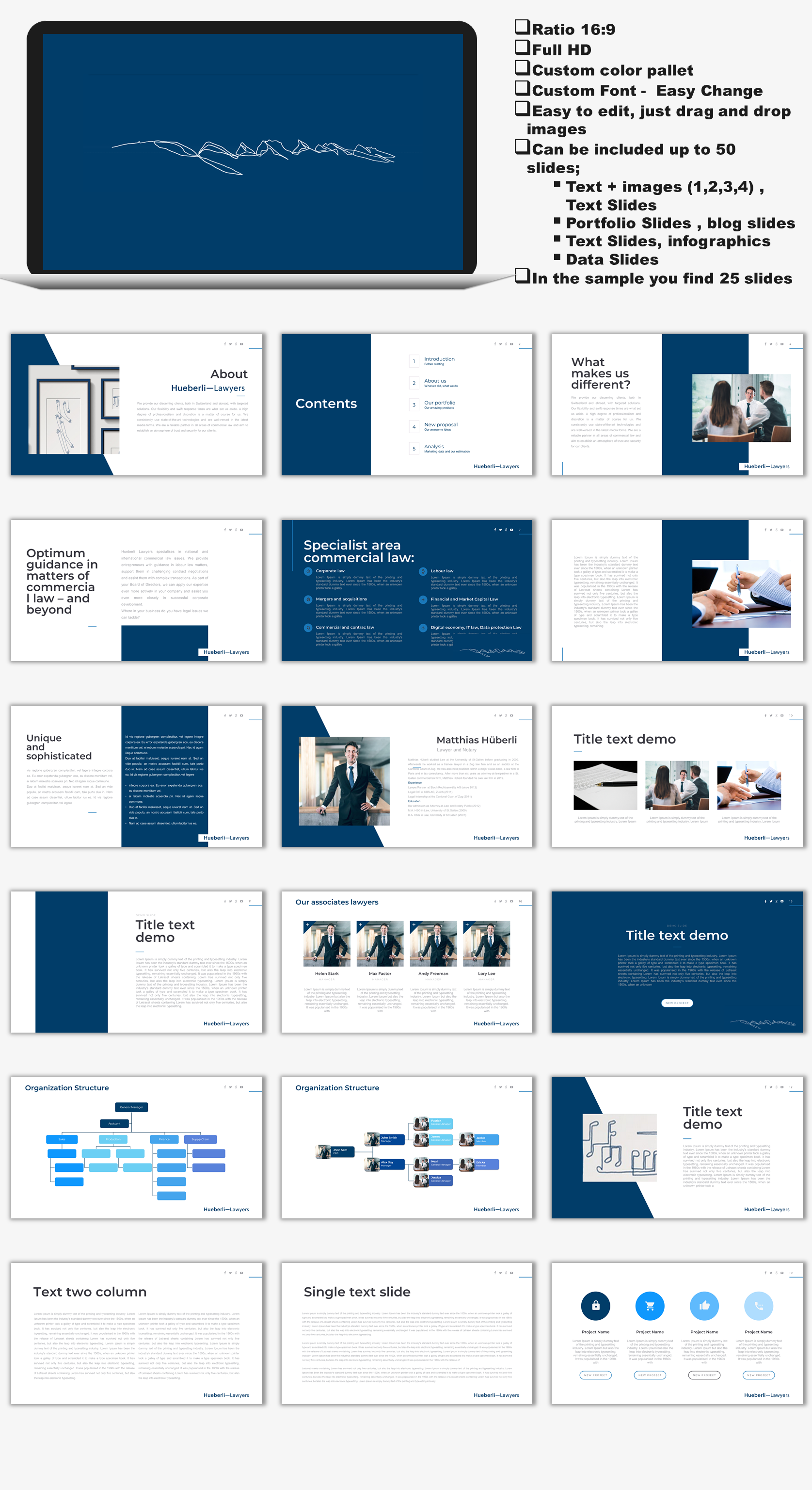 PowerPoint Design by joseborgesbarboza 2 for Hueberli Lawyers AG | Design #23431541
