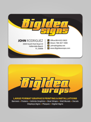 Business card for our large format printing and installation business | Diseño de Tarjeta de Presentación por Sandaruwan