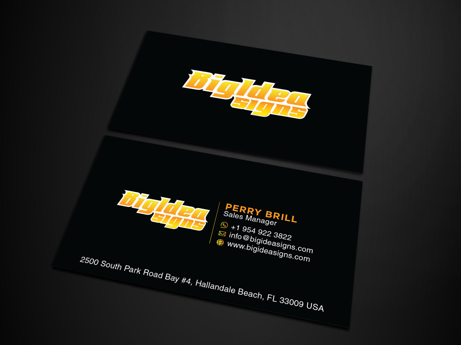 Business Card Design by Verified artistry (Design garden) for Bigidea Wraps Inc | Design #23386365