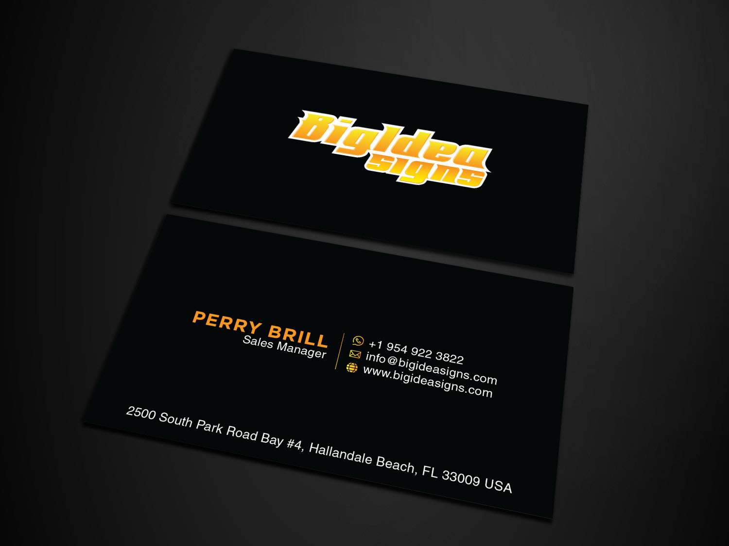 Business Card Design by Verified artistry (Design garden) for Bigidea Wraps Inc | Design #23386367