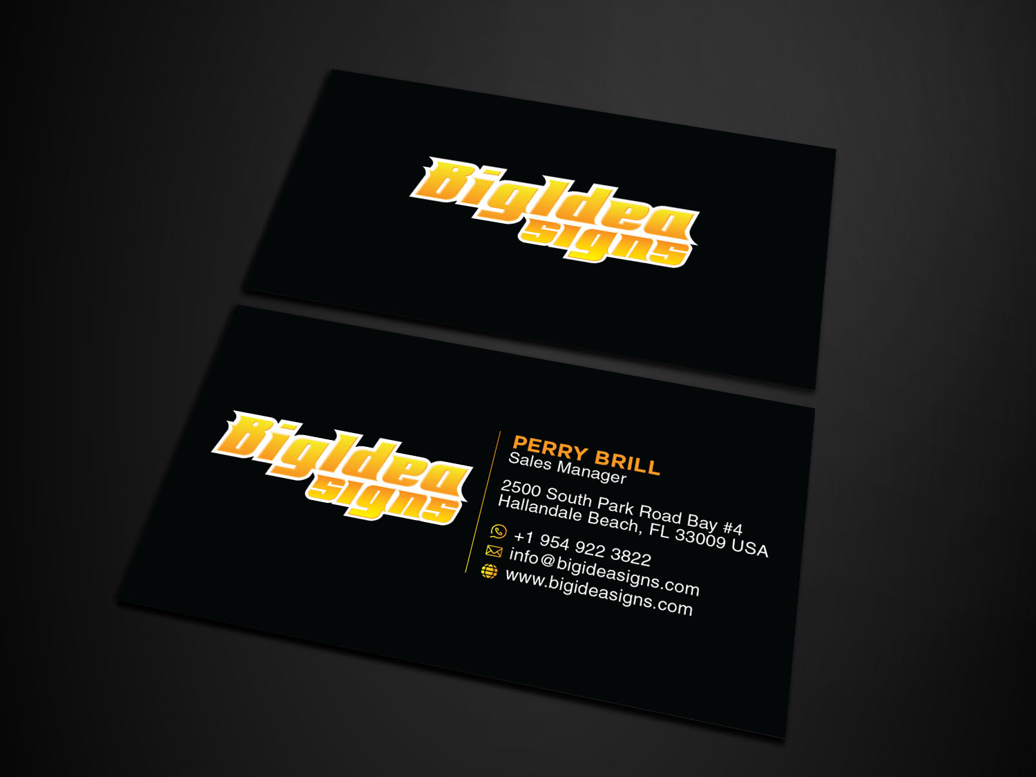 Business Card Design by Verified artistry (Design garden) for Bigidea Wraps Inc | Design #23386369