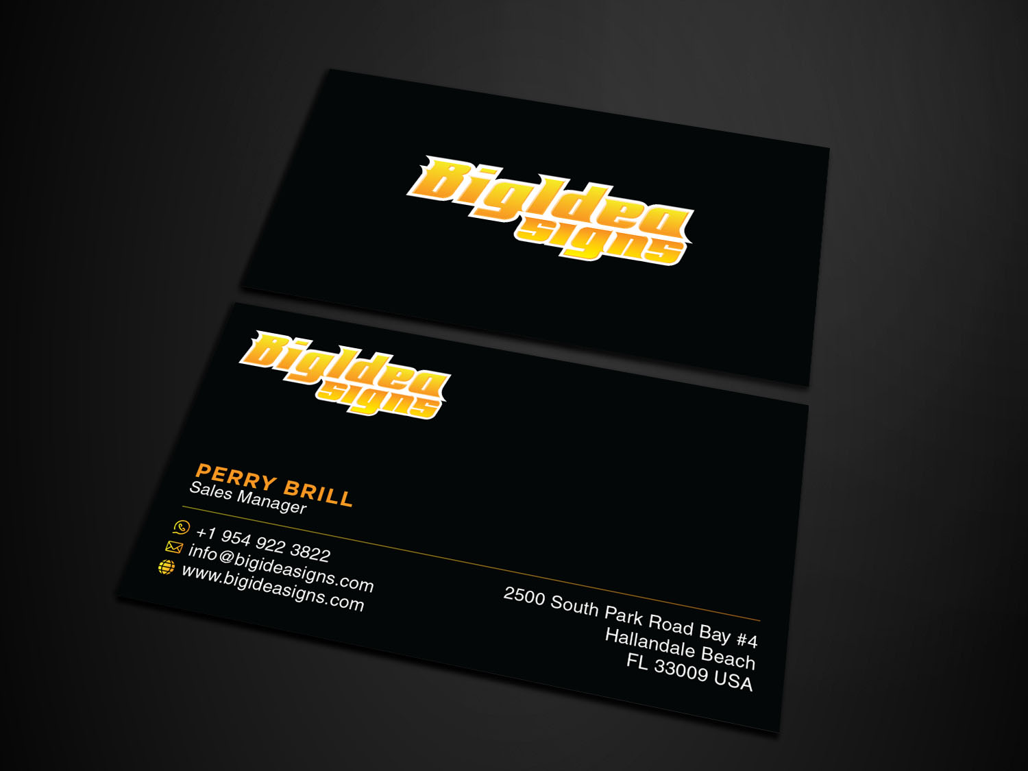 Business Card Design by Verified artistry (Design garden) for Bigidea Wraps Inc | Design #23386371