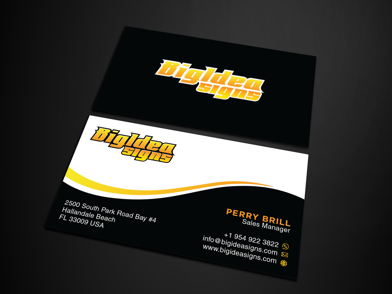 Business Card Design by Verified artistry (Design garden) for Bigidea Wraps Inc | Design #23386372