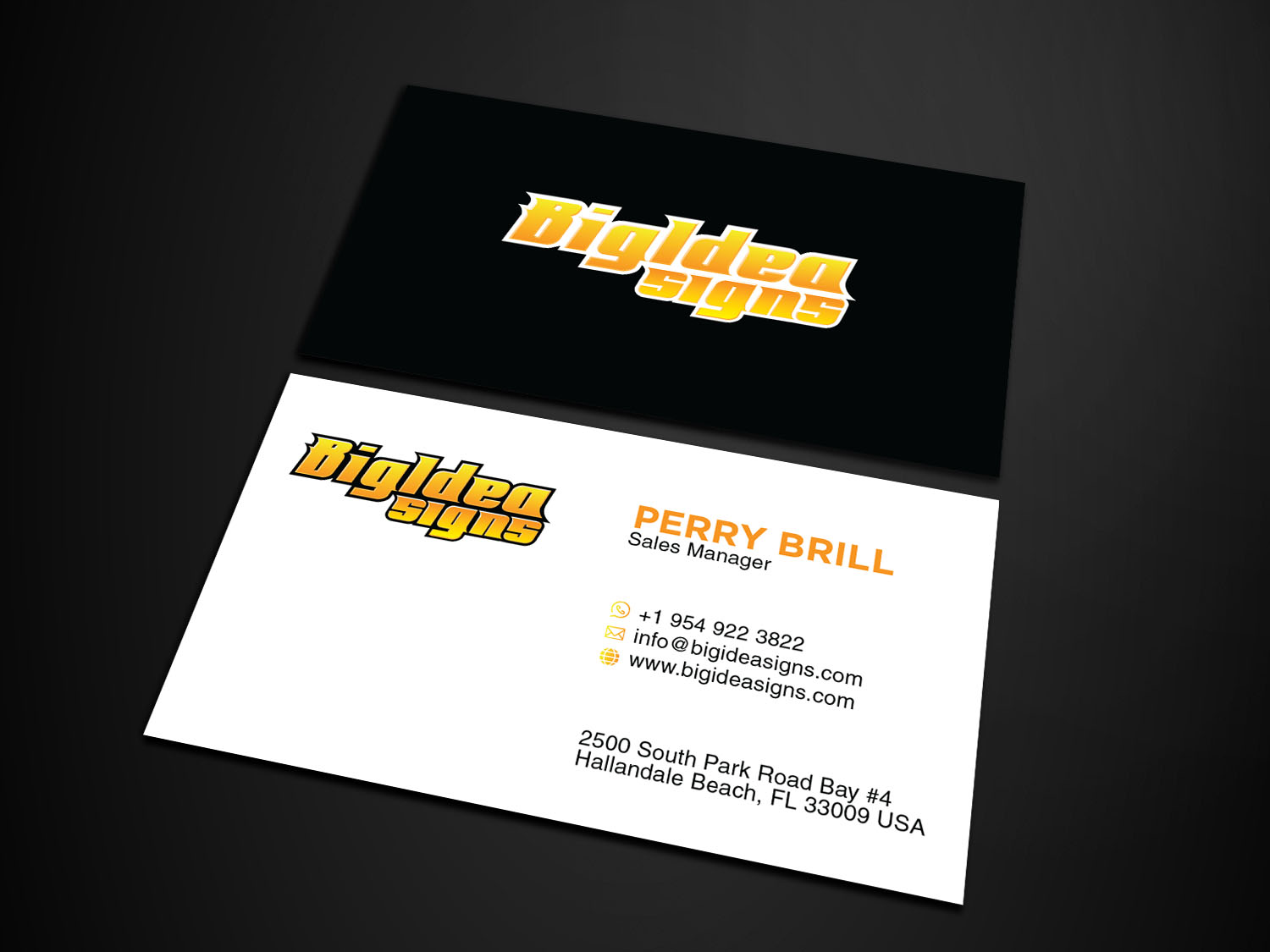 Business Card Design by Verified artistry (Design garden) for Bigidea Wraps Inc | Design #23386374
