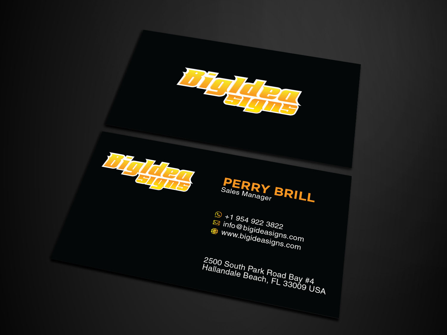 Business Card Design by Verified artistry (Design garden) for Bigidea Wraps Inc | Design #23386376