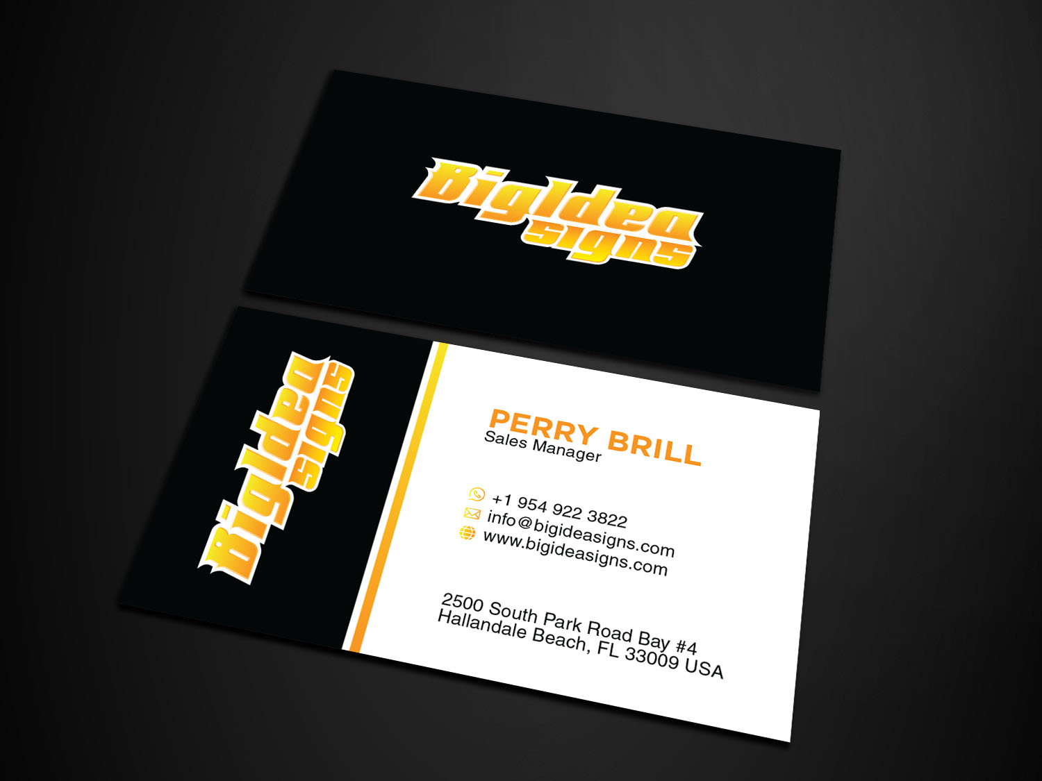 Business Card Design by Verified artistry (Design garden) for Bigidea Wraps Inc | Design #23386378