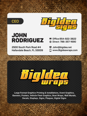Business card for our large format printing and installation business | Business Card Design by JK18