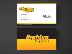Diseño de Tarjeta de Presentación por angelonyamu para Bigidea Wraps Inc | Diseño #23399665