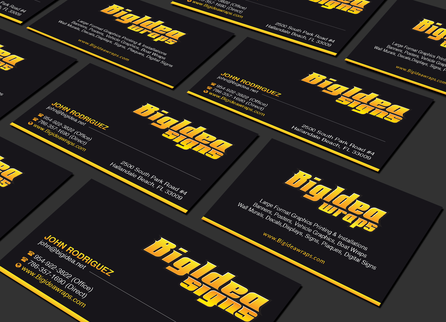 Business Card Design by Creations Box 2015 for Bigidea Wraps Inc | Design #23422779