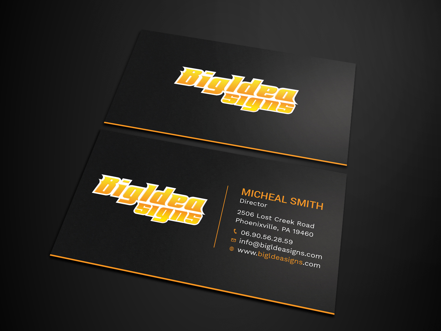 Business Card Design by Tripti Ranjan Gain for Bigidea Wraps Inc | Design #23388075