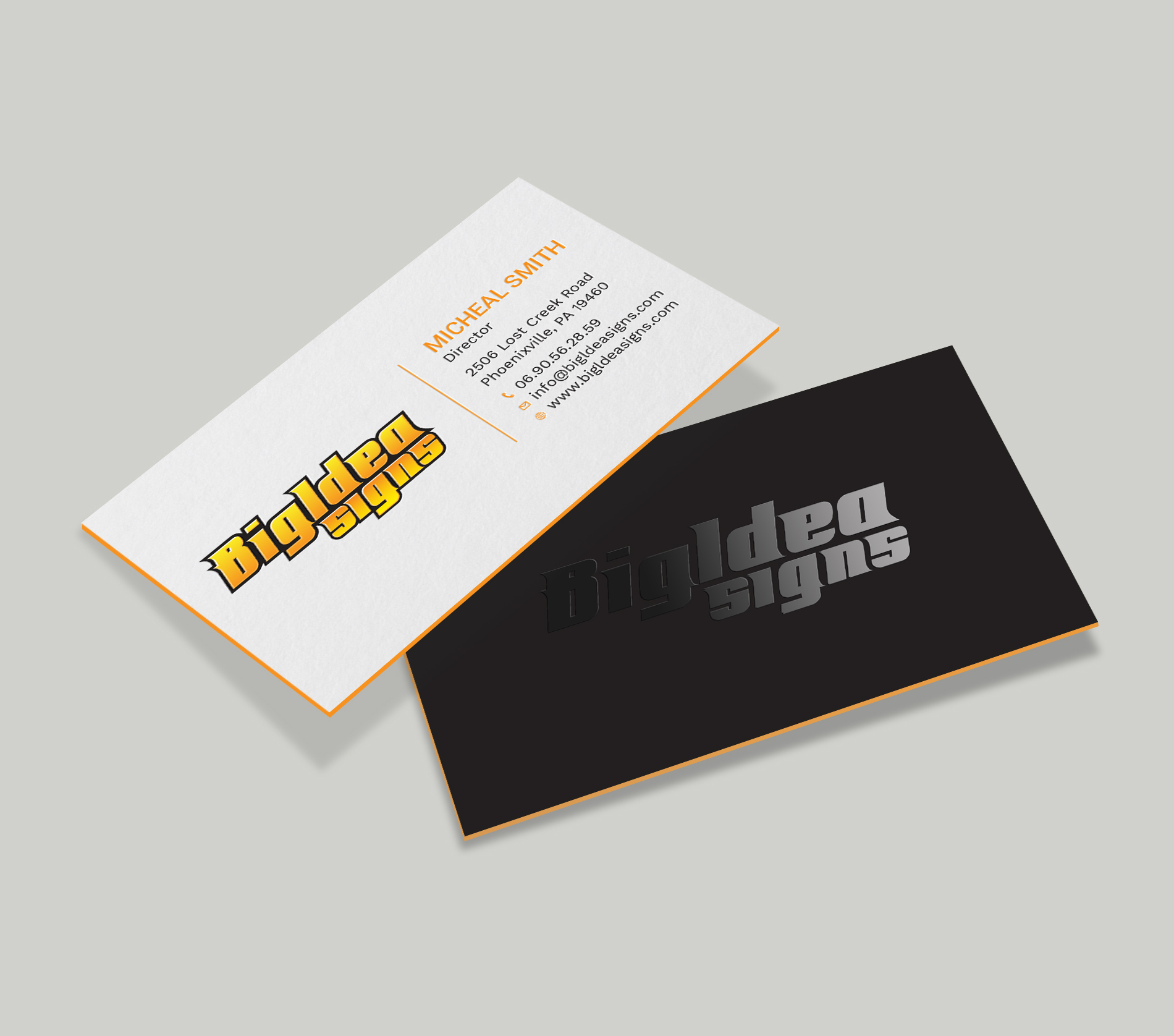 Business Card Design by Tripti Ranjan Gain for Bigidea Wraps Inc | Design #23388100
