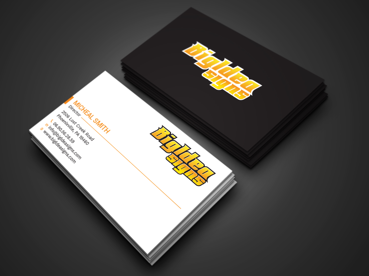 Business Card Design by Tripti Ranjan Gain for Bigidea Wraps Inc | Design #23388108