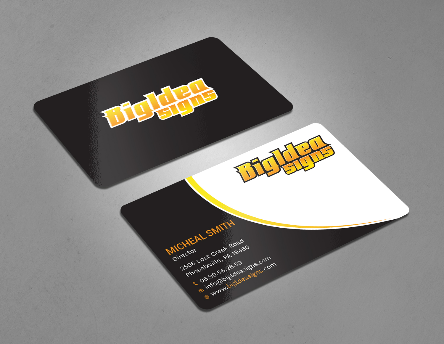 Business Card Design by Tripti Ranjan Gain for Bigidea Wraps Inc | Design #23388112