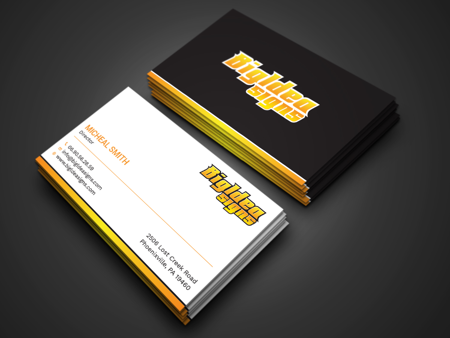 Business Card Design by Tripti Ranjan Gain for Bigidea Wraps Inc | Design #23388120