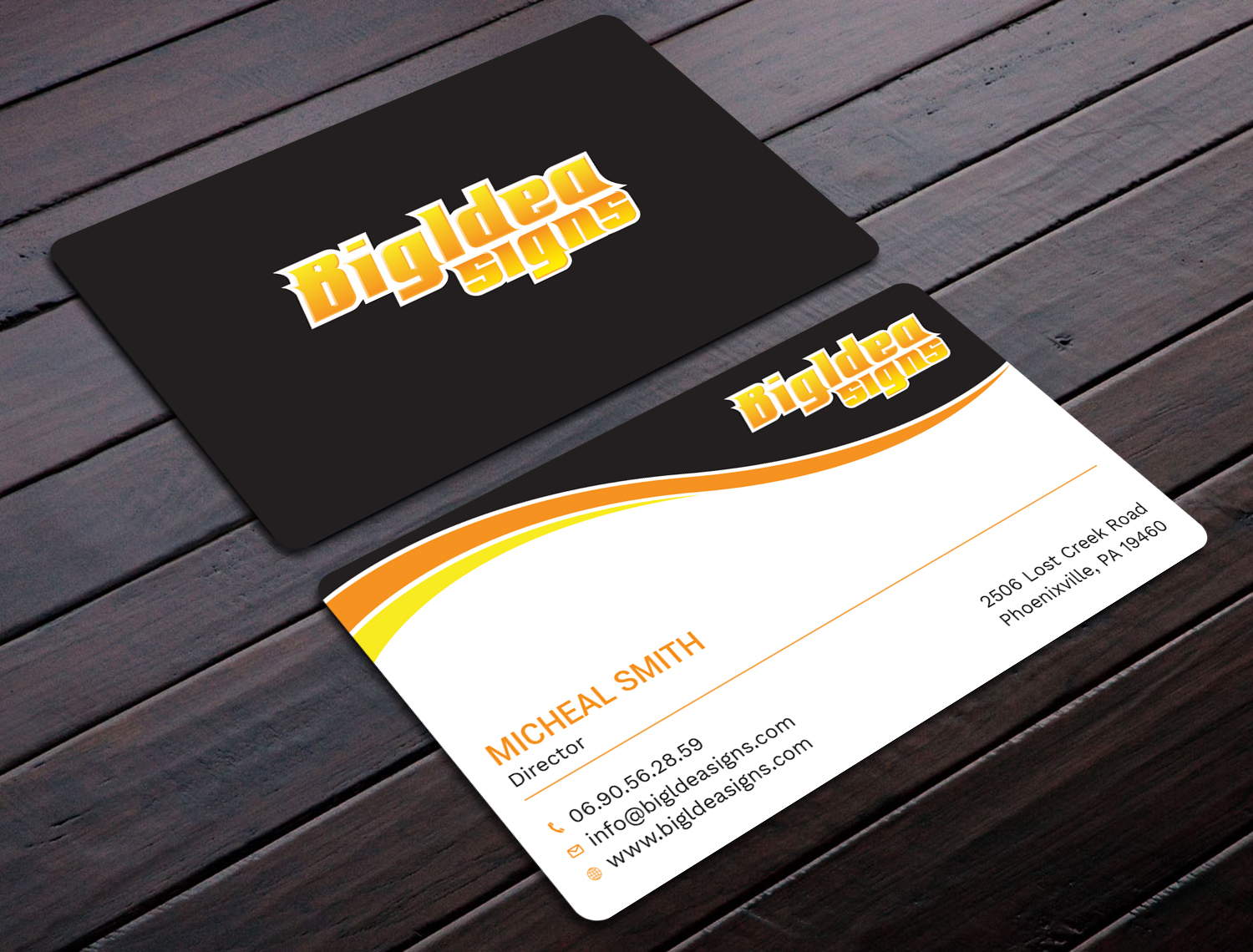 Business Card Design by Tripti Ranjan Gain for Bigidea Wraps Inc | Design #23388263