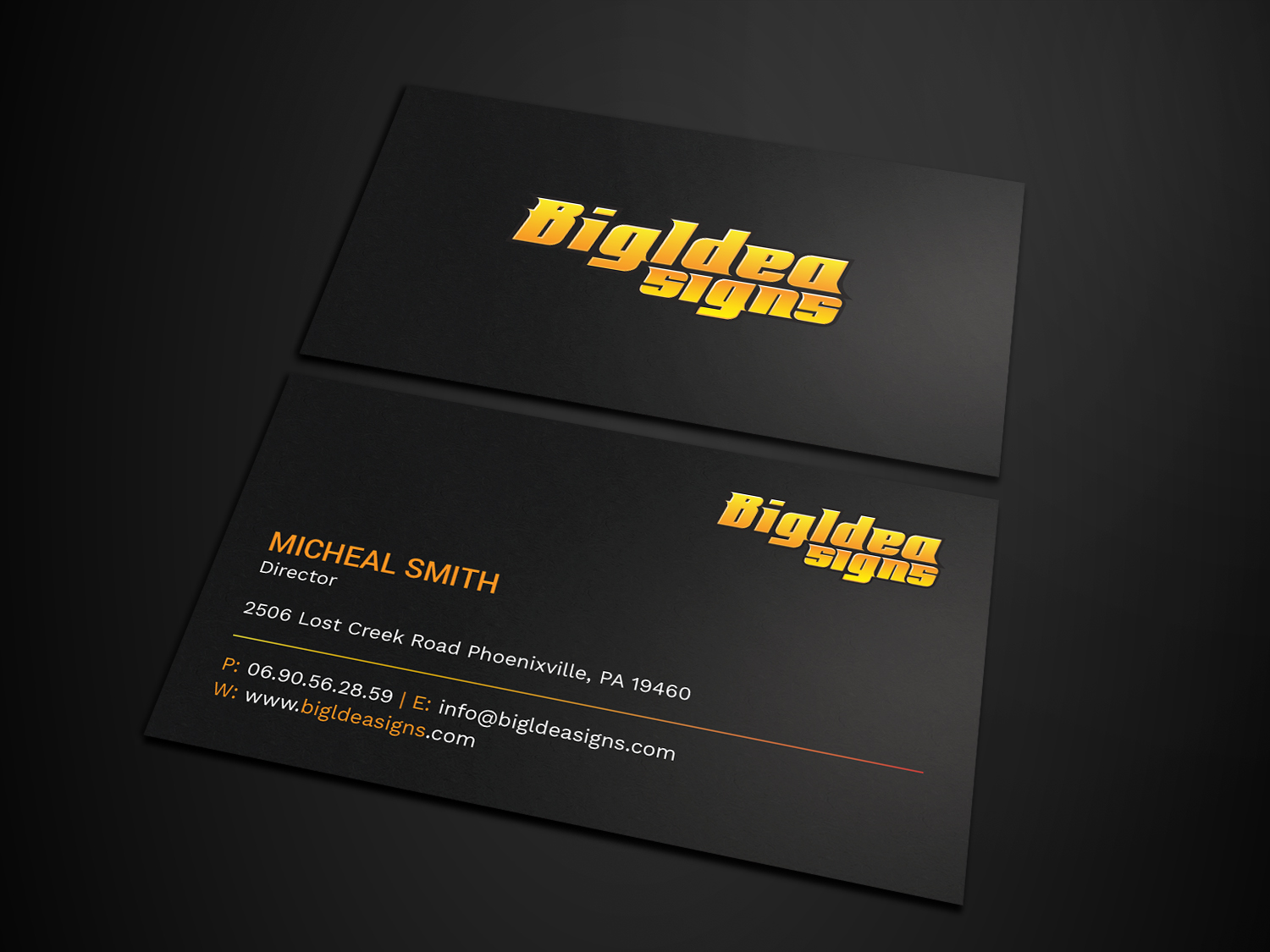 Business Card Design by Tripti Ranjan Gain for Bigidea Wraps Inc | Design #23391504