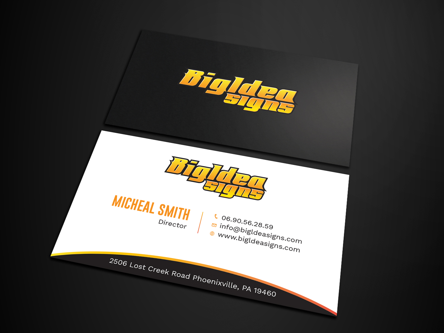 Business Card Design by Tripti Ranjan Gain for Bigidea Wraps Inc | Design #23391513