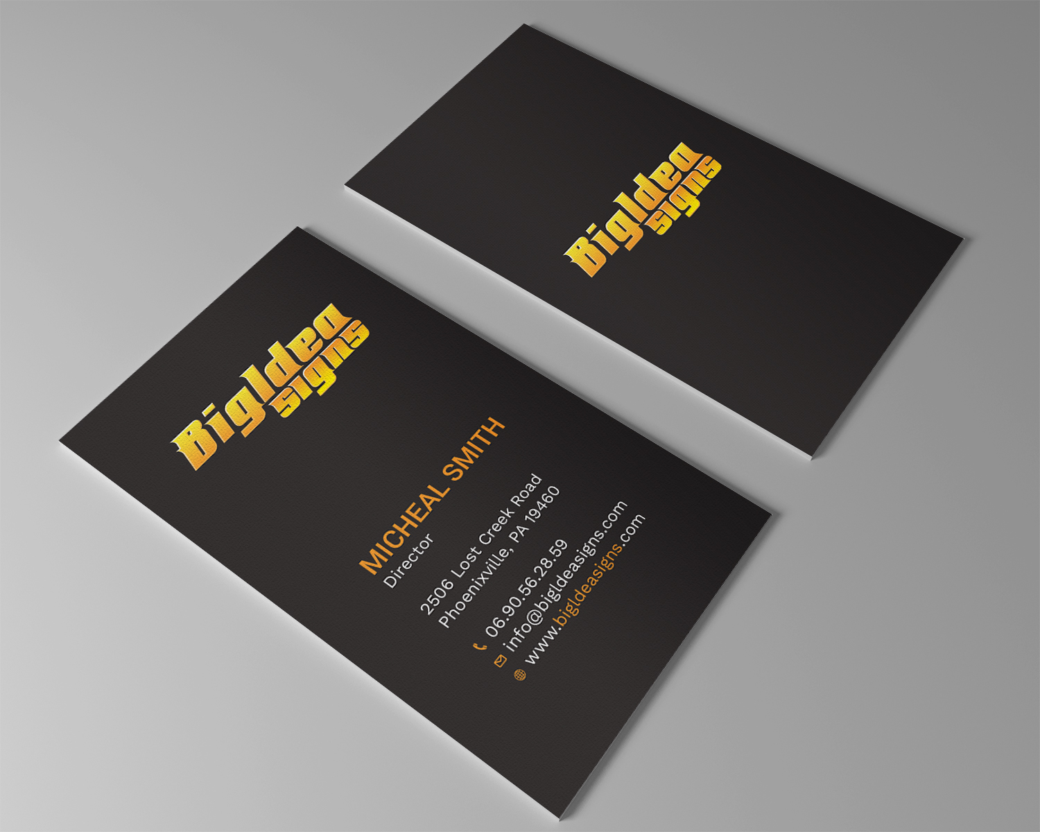 Business Card Design by Tripti Ranjan Gain for Bigidea Wraps Inc | Design #23391520