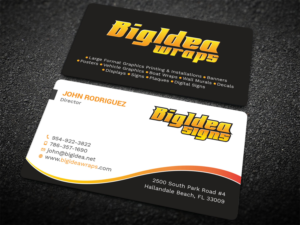 Business Card Design by Tripti Ranjan Gain for Bigidea Wraps Inc | Design: #23402128