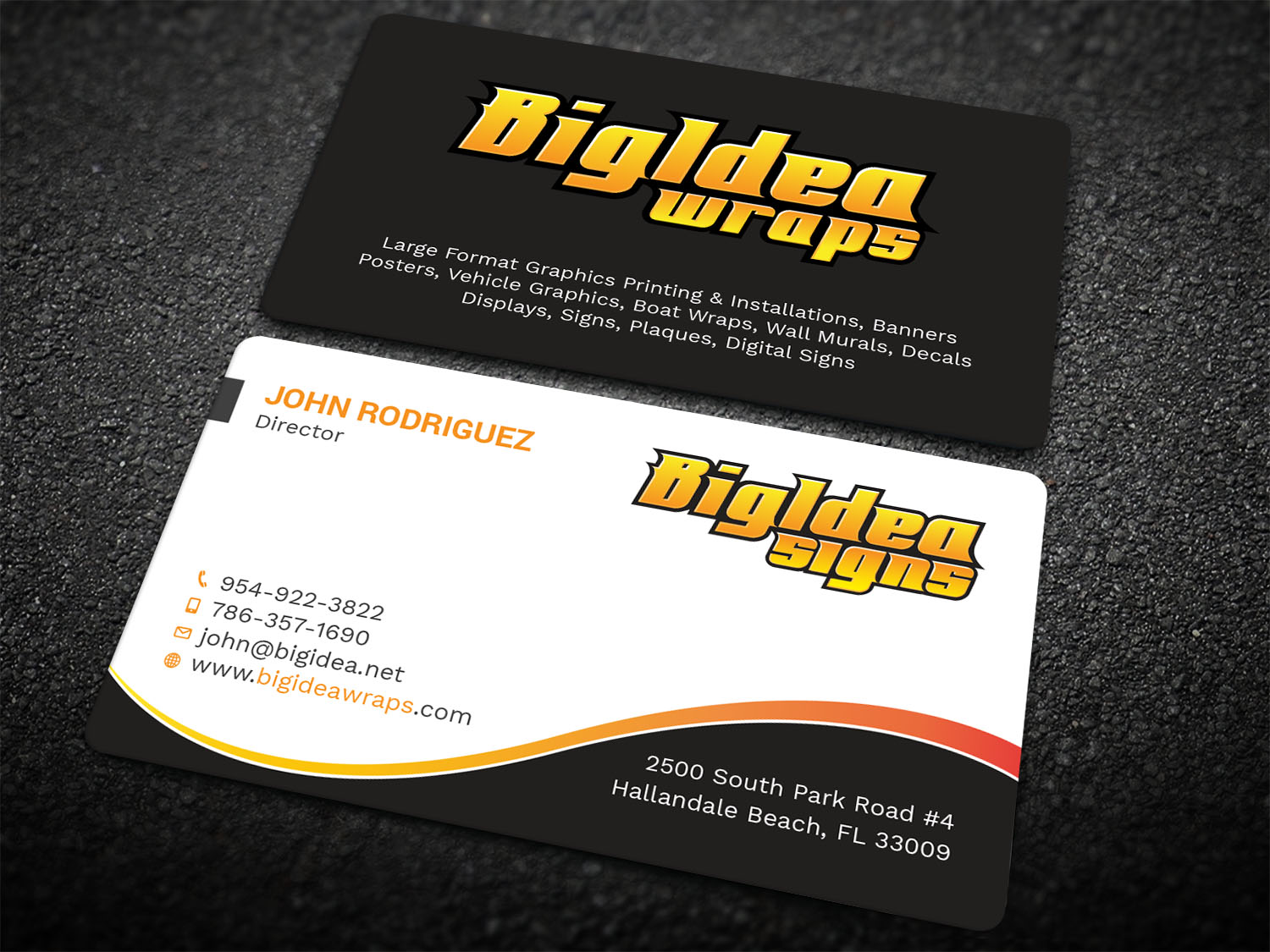 Business Card Design by Tripti Ranjan Gain for Bigidea Wraps Inc | Design #23402129