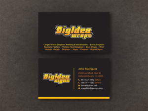 Business Card Design by Moumita_ for Bigidea Wraps Inc | Design: #23411818