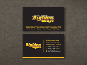 Business Card Design by Moumita_ for Bigidea Wraps Inc | Design: #23411942