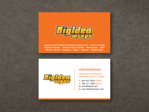 Business Card Design by Moumita_ for Bigidea Wraps Inc | Design: #23411943