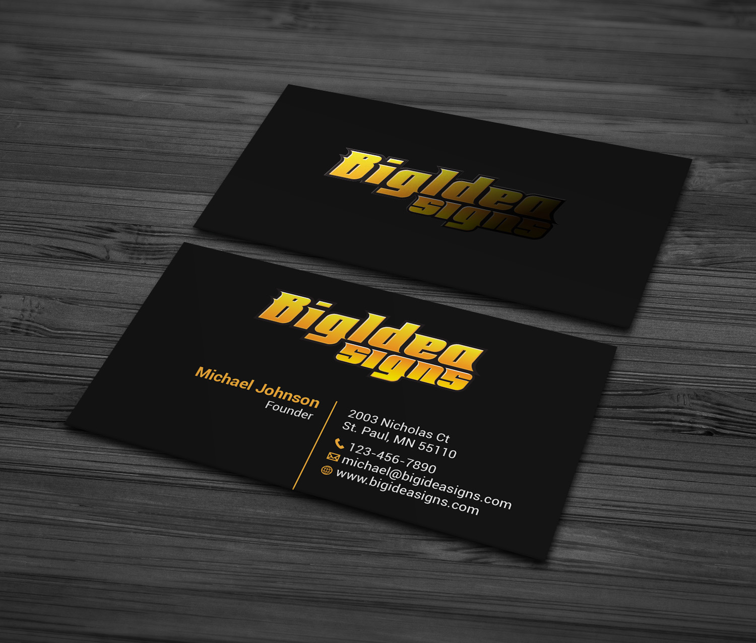 Business Card Design by MDesign for Bigidea Wraps Inc | Design #23385845