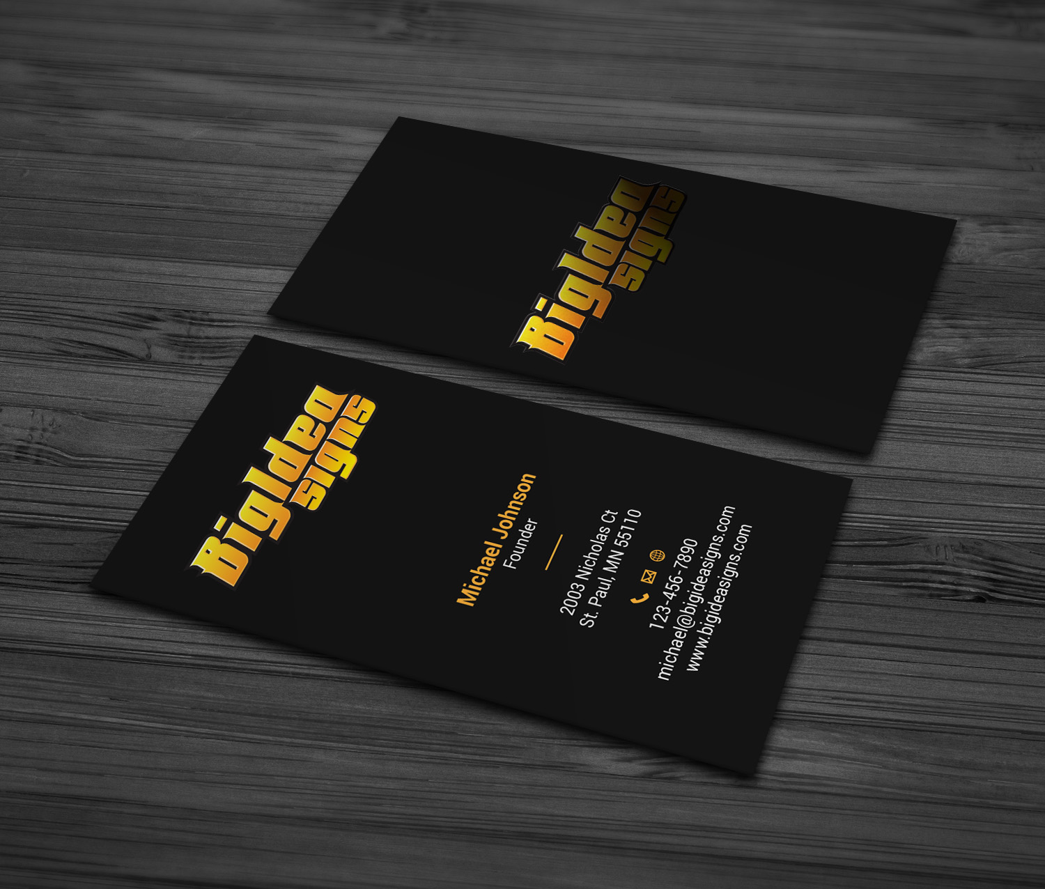 Business Card Design by MDesign for Bigidea Wraps Inc | Design #23385846