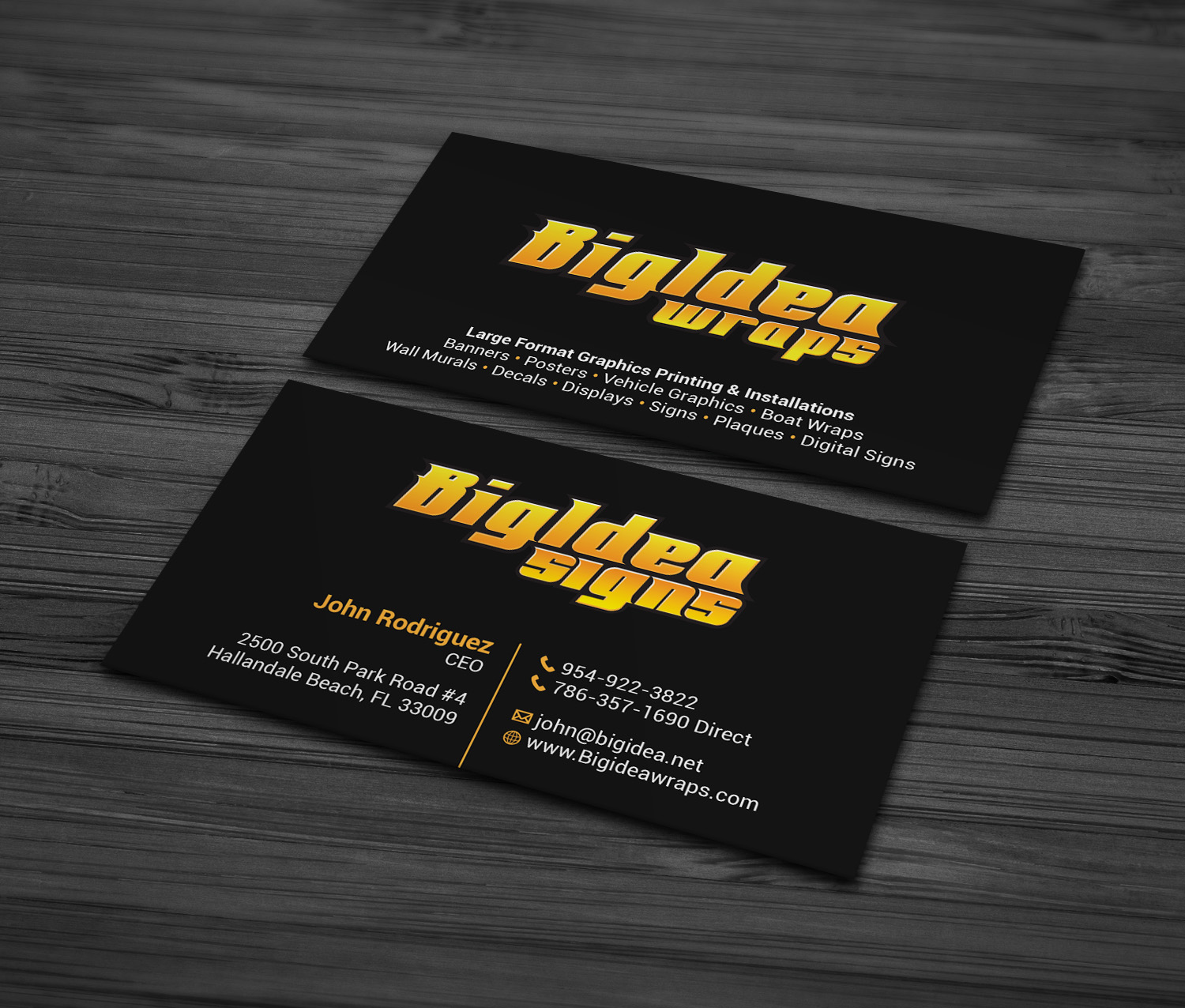 Business Card Design by MDesign for Bigidea Wraps Inc | Design #23402501