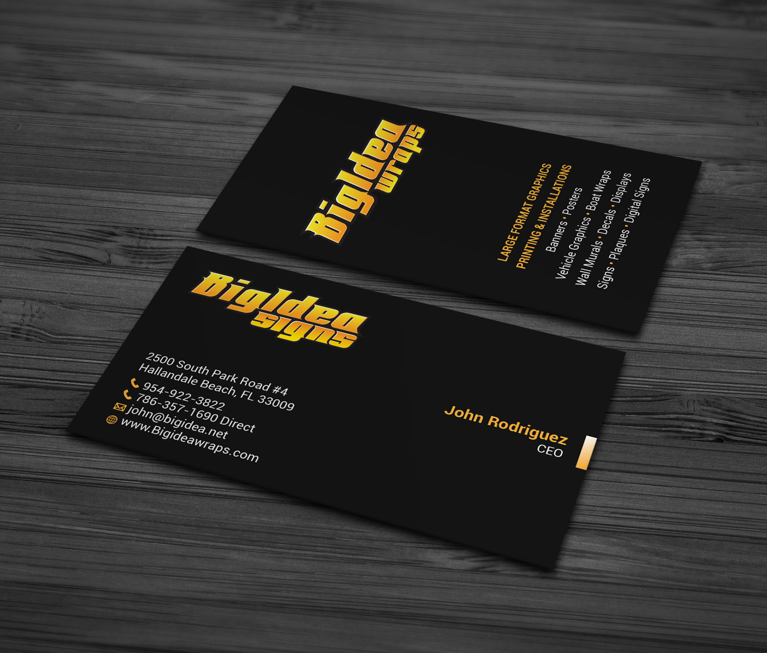 Business Card Design by MDesign for Bigidea Wraps Inc | Design #23402503