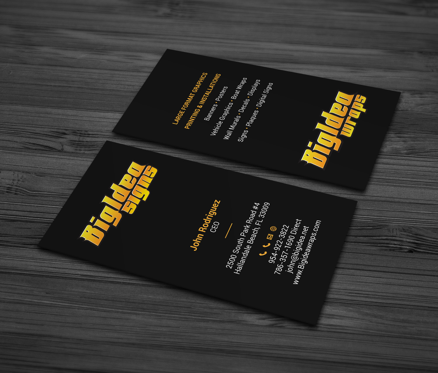 Business Card Design by MDesign for Bigidea Wraps Inc | Design #23402504