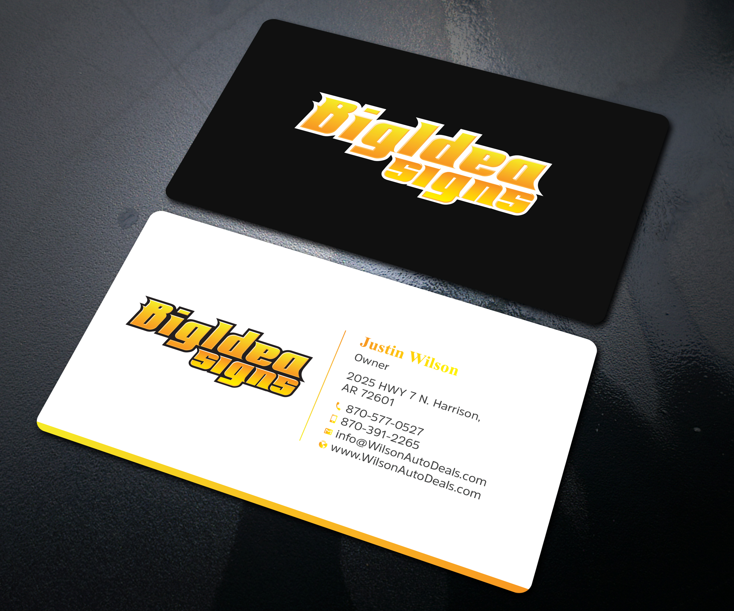 Business Card Design by Uttom 2 for Bigidea Wraps Inc | Design #23384450