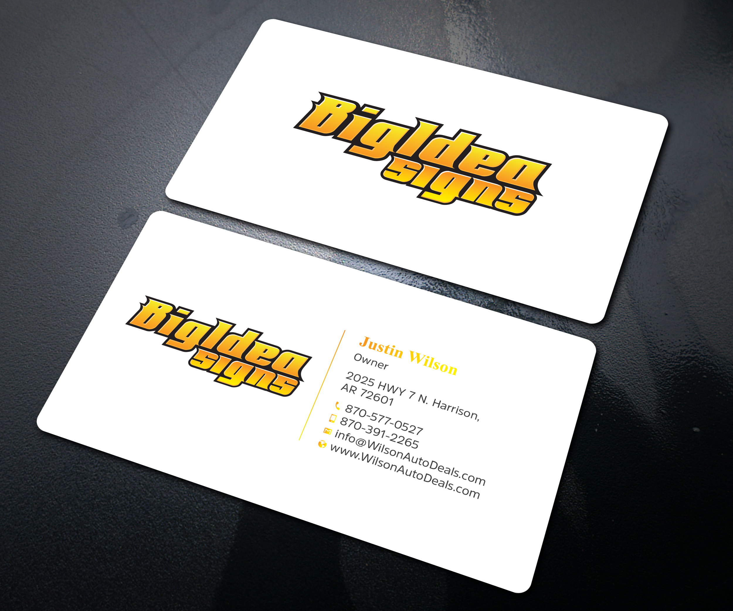 Business Card Design by Uttom 2 for Bigidea Wraps Inc | Design #23384452