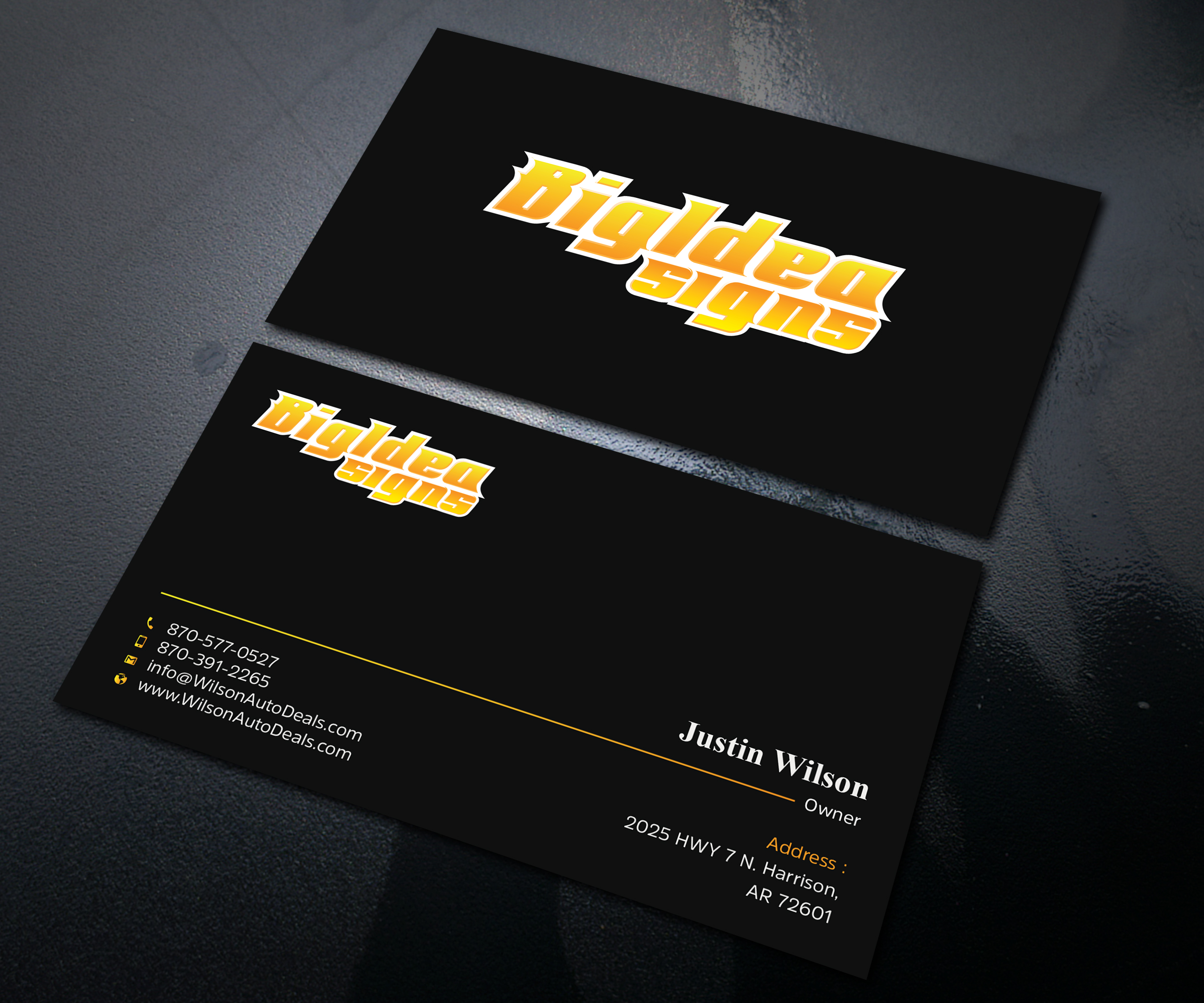 Business Card Design by Uttom 2 for Bigidea Wraps Inc | Design #23384454