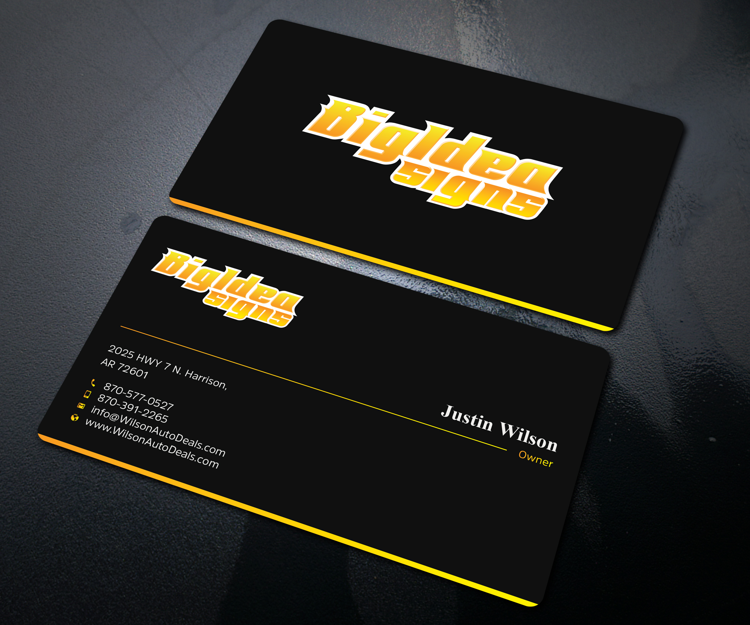 Business Card Design by Uttom 2 for Bigidea Wraps Inc | Design #23384460