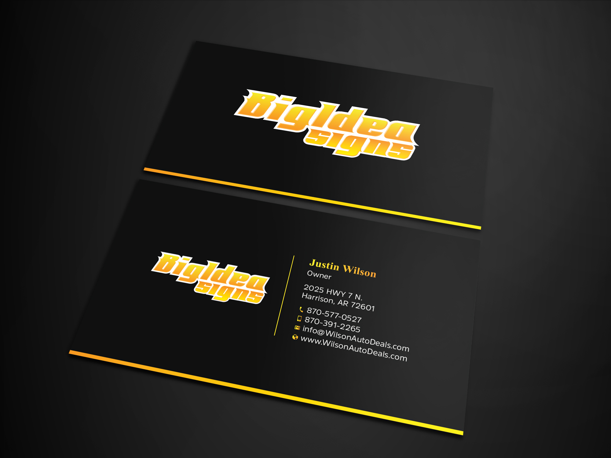 Business Card Design by Uttom 2 for Bigidea Wraps Inc | Design #23384461