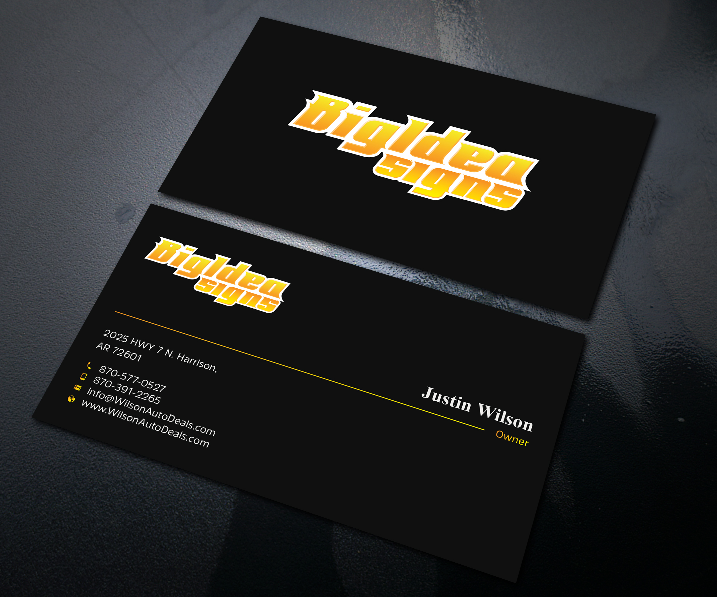 Business Card Design by Uttom 2 for Bigidea Wraps Inc | Design #23384463